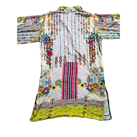 JOHNNY WAS Angie Silk Blend Velvet Tunic Dress Sz M Boho - Picture 10 of 16